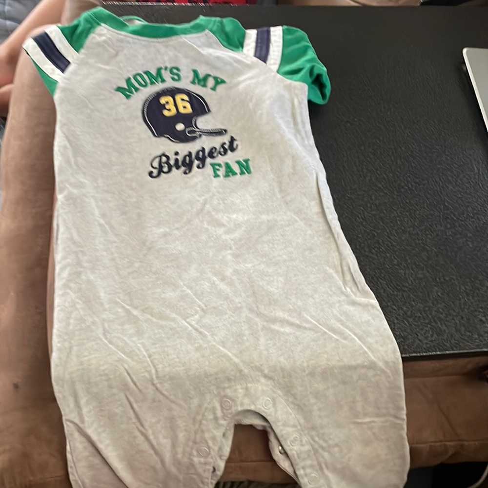 Striped long sleeve onesie